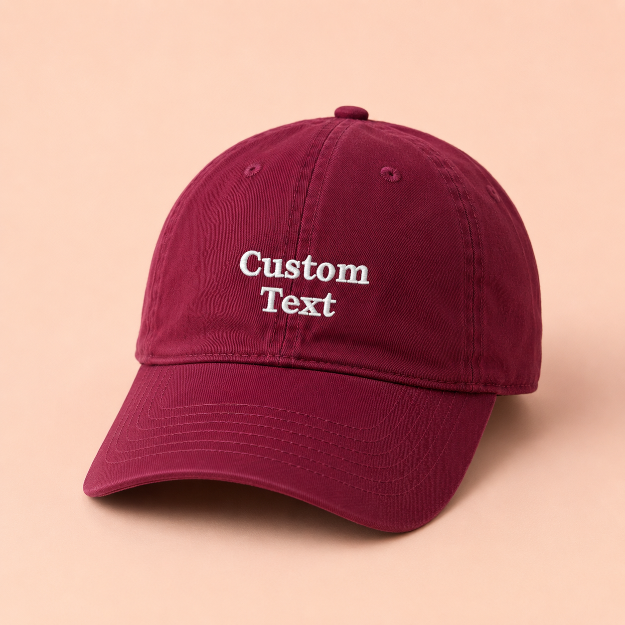 Personalized Embroidered Unisex Hat With Custom Text or Monogram
