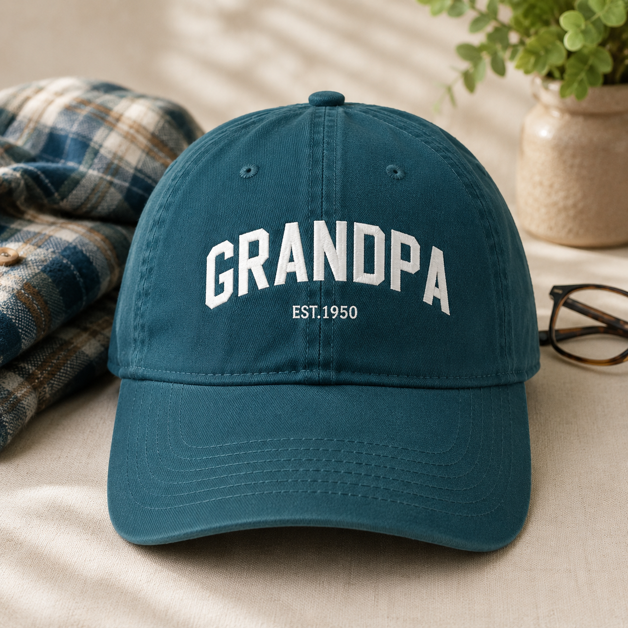 Personalized Embroidered Unisex Hat With Custom Text or Monogram