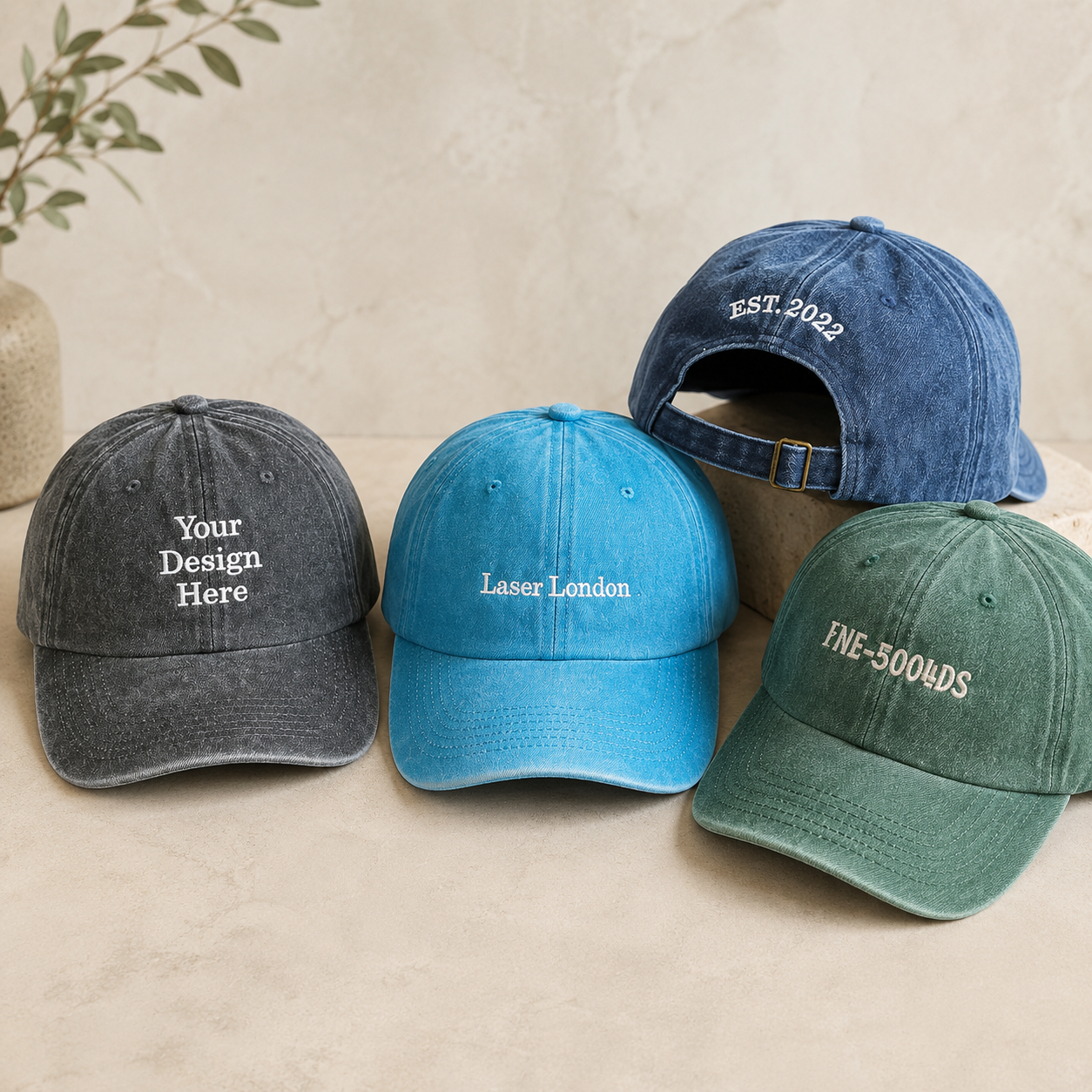 Personalized Logo Hat With Custom Embroidered Text