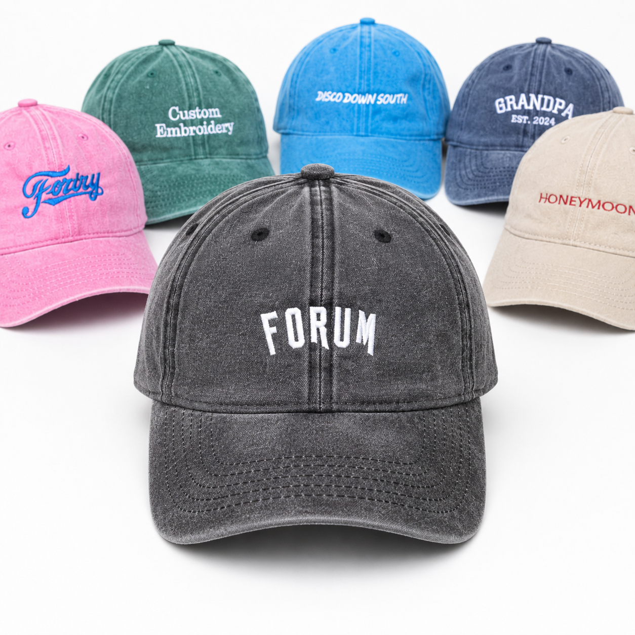 Personalized Logo Hat With Custom Embroidered Text