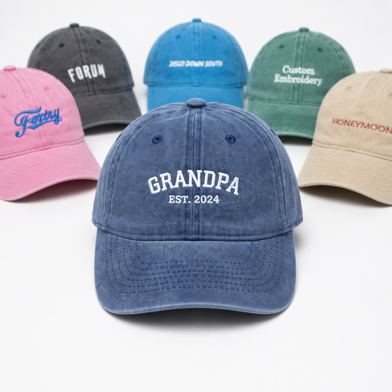 Personalized Logo Hat With Custom Embroidered Text