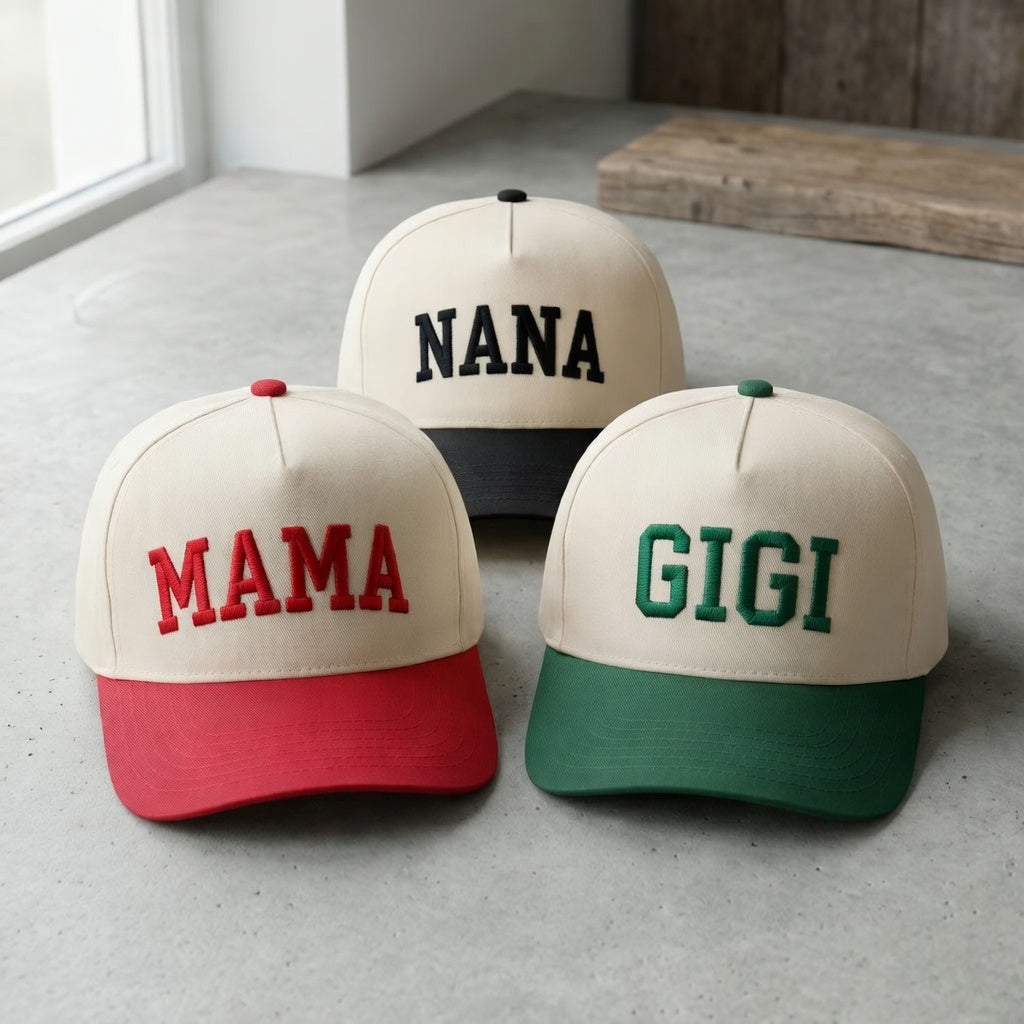 Custom Embroidered Grandma Snapback Hat - Personalized Mama Nana Snapback Hat