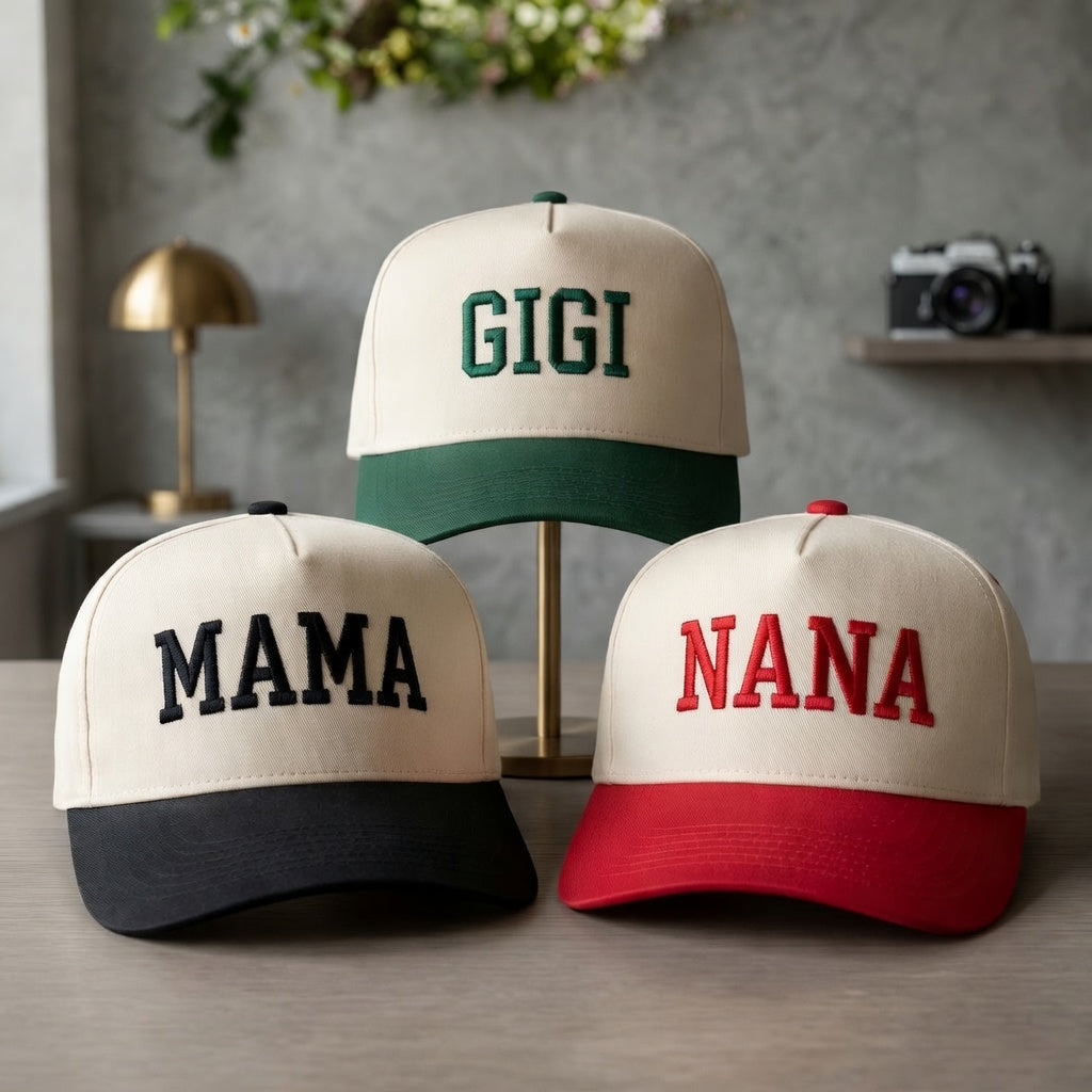 Custom Embroidered Grandma Snapback Hat - Personalized Mama Nana Snapback Hat