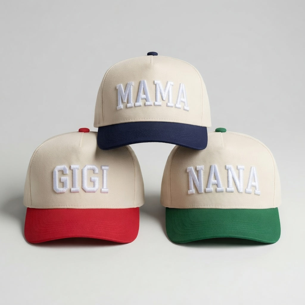 Custom Embroidered Grandma Snapback Hat - Personalized Mama Nana Snapback Hat