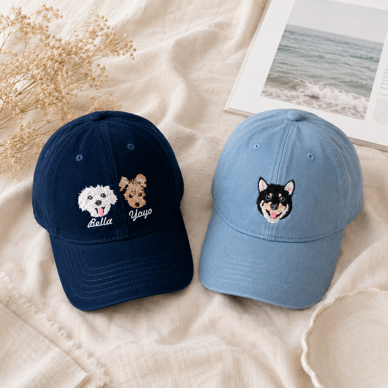 Personalized Pet Portrait Baseball Cap From Your Pet Photo