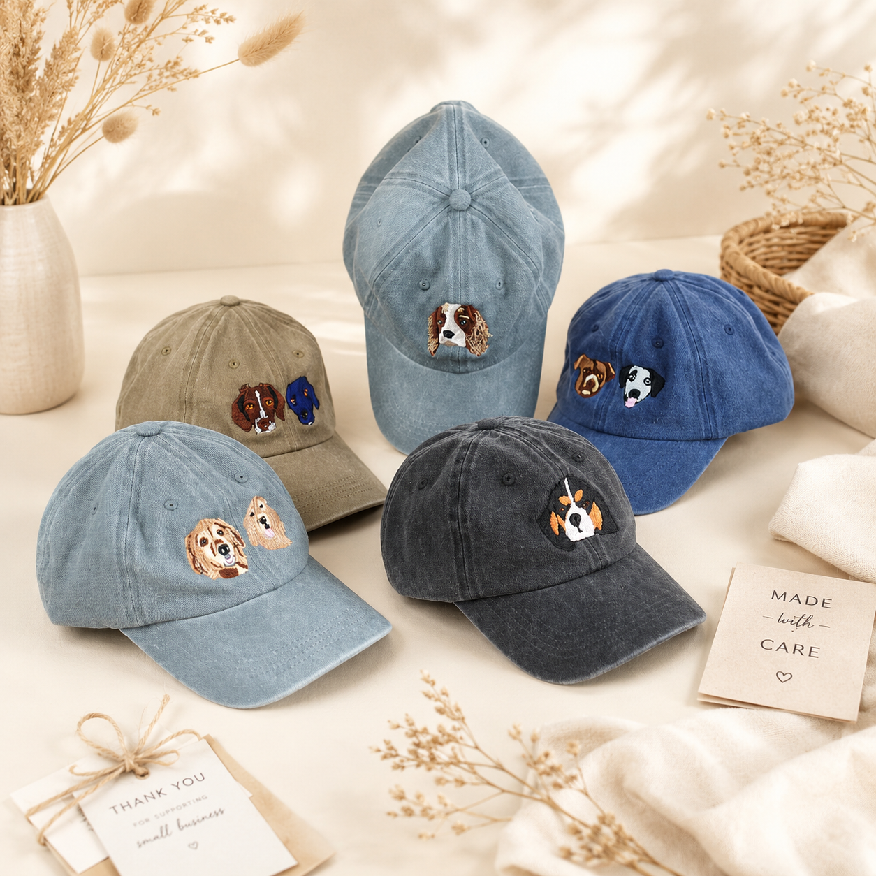 Personalized Pet Portrait Baseball Cap From Your Pet Photo