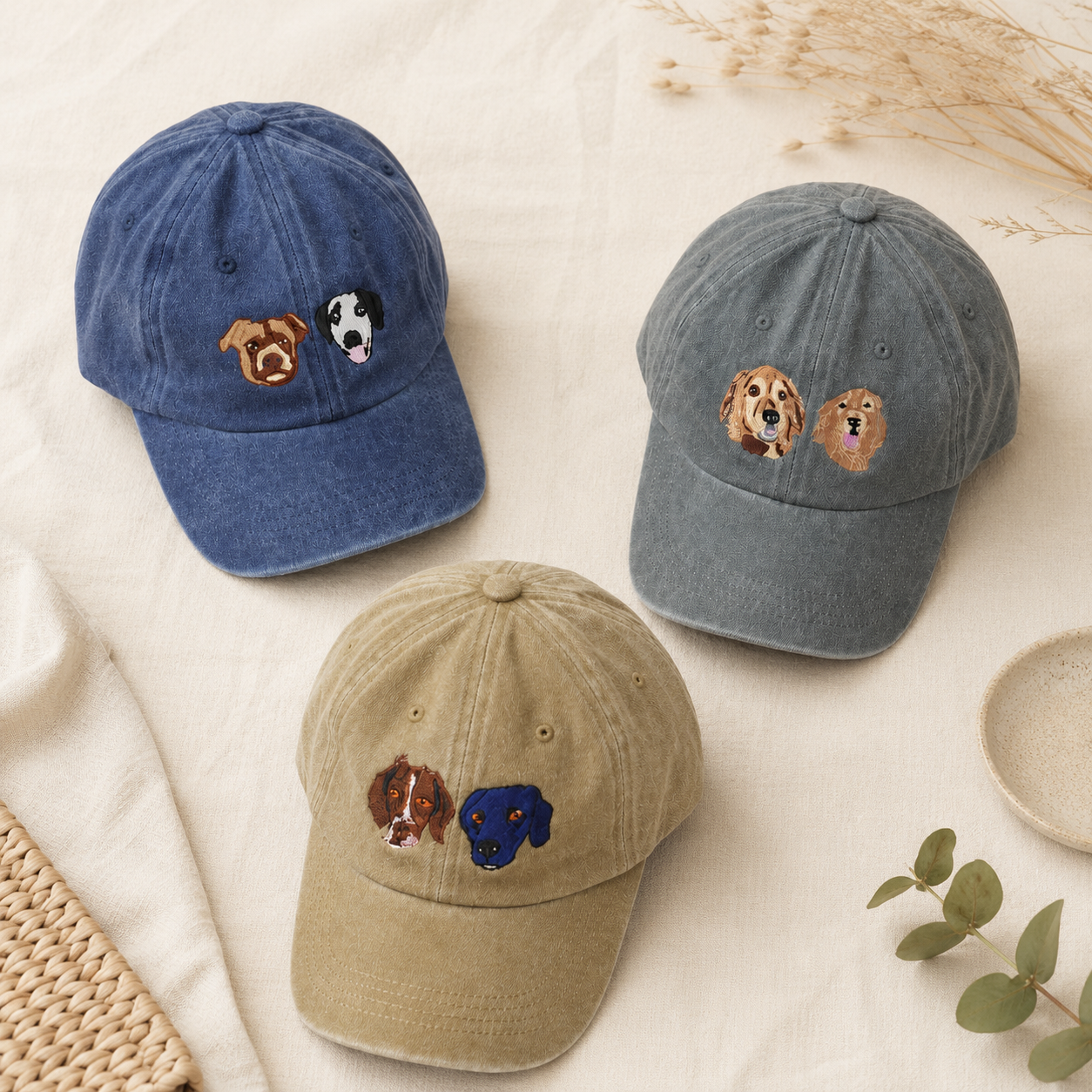 Personalized Pet Portrait Baseball Cap From Your Pet Photo