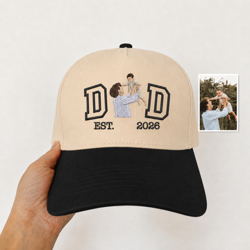 Personalized Photo Snapback Hat – Custom Embroidered Gift for Dad