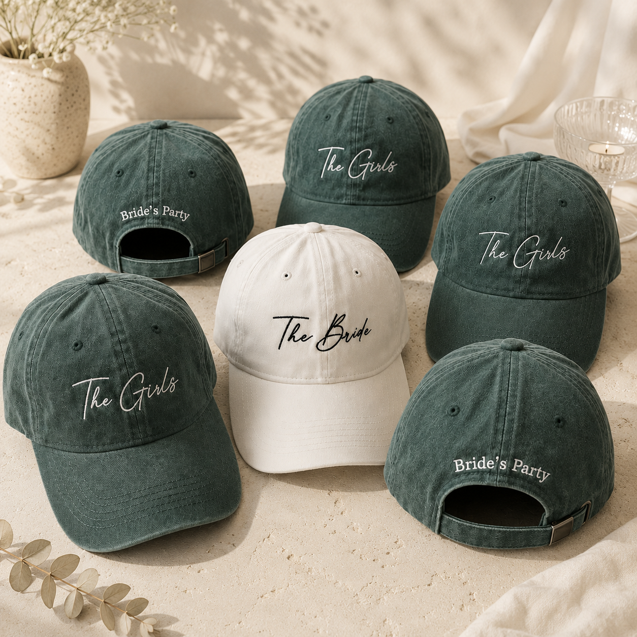 Personalized Team Bride Hat for Bridal Crew and Bach Party