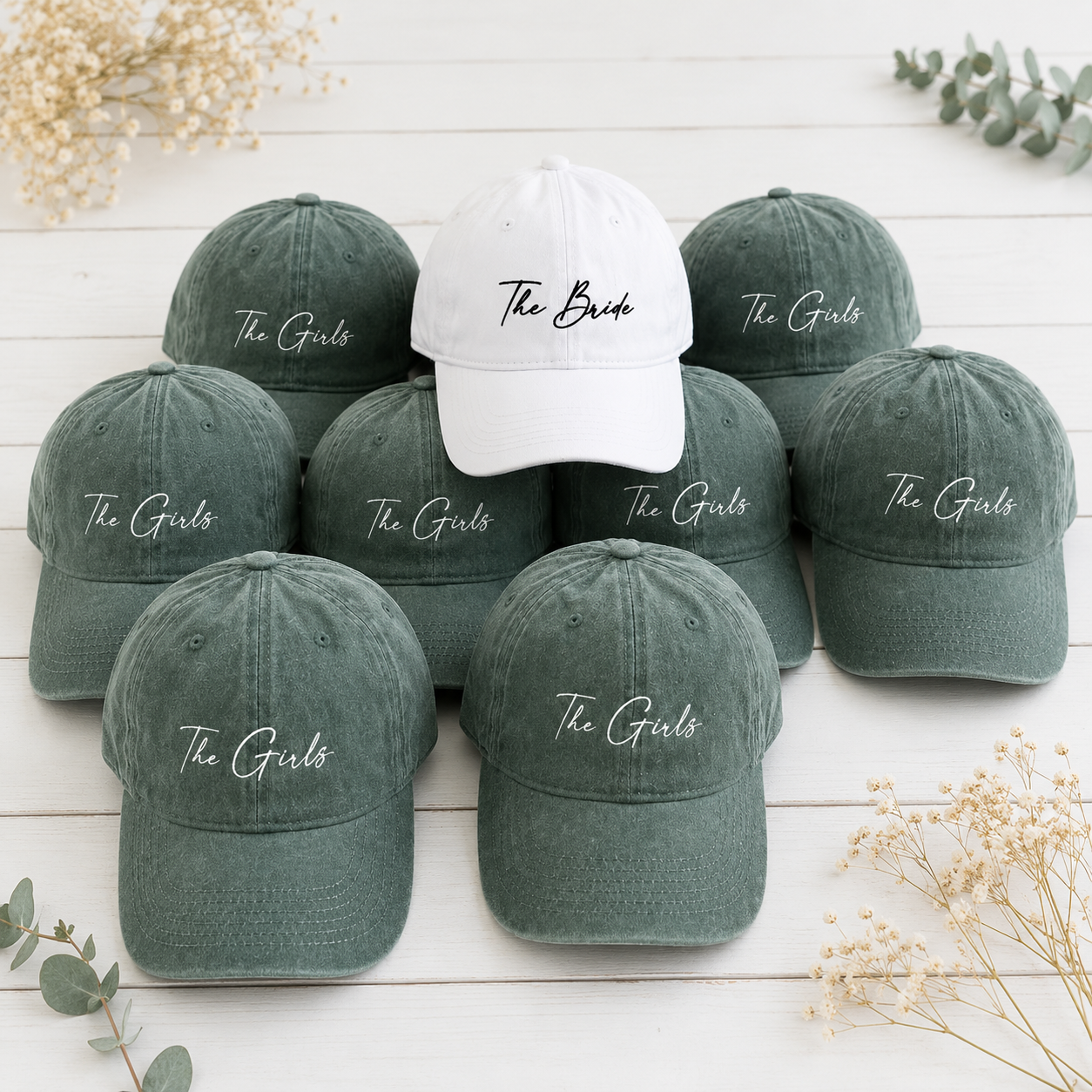 Personalized Team Bride Hat for Bridal Crew and Bach Party