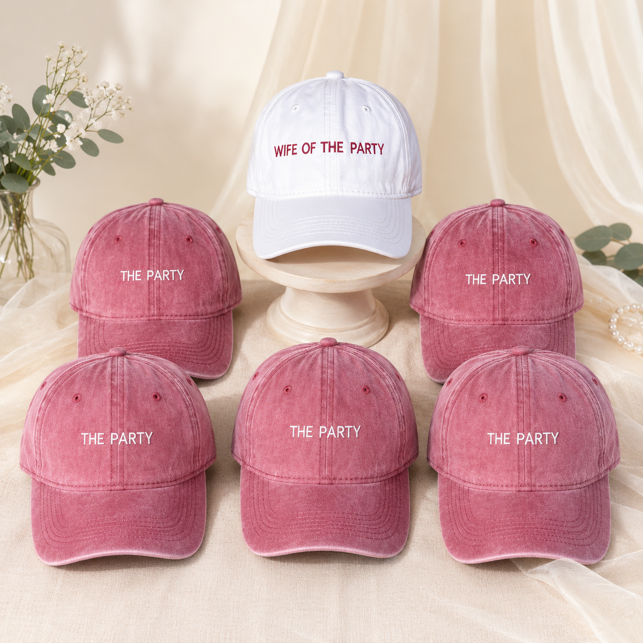 Personalized Team Bride Hat for Bridal Crew and Bach Party