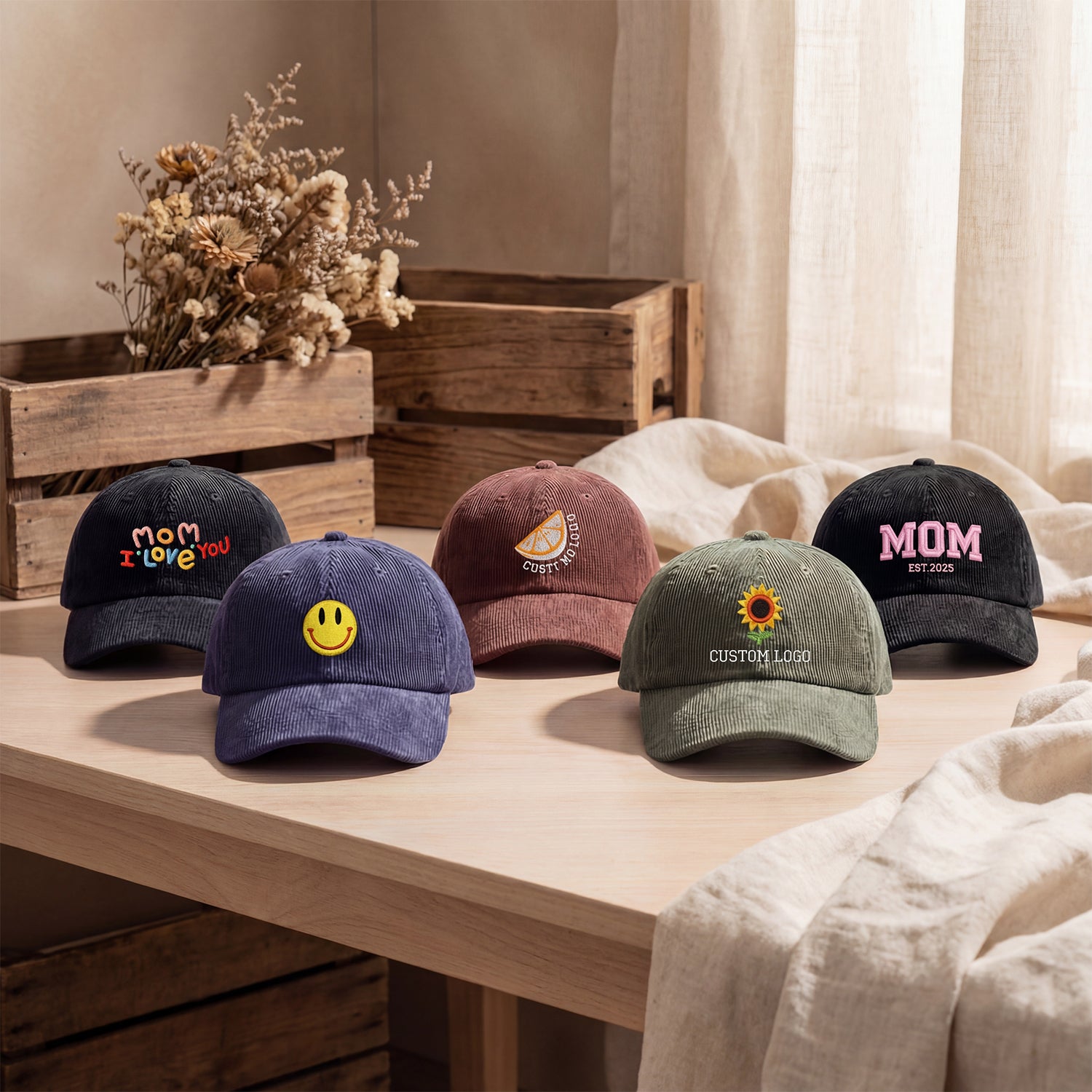 Custom Embroidered Monogram Hat – Personalized Initials Cap