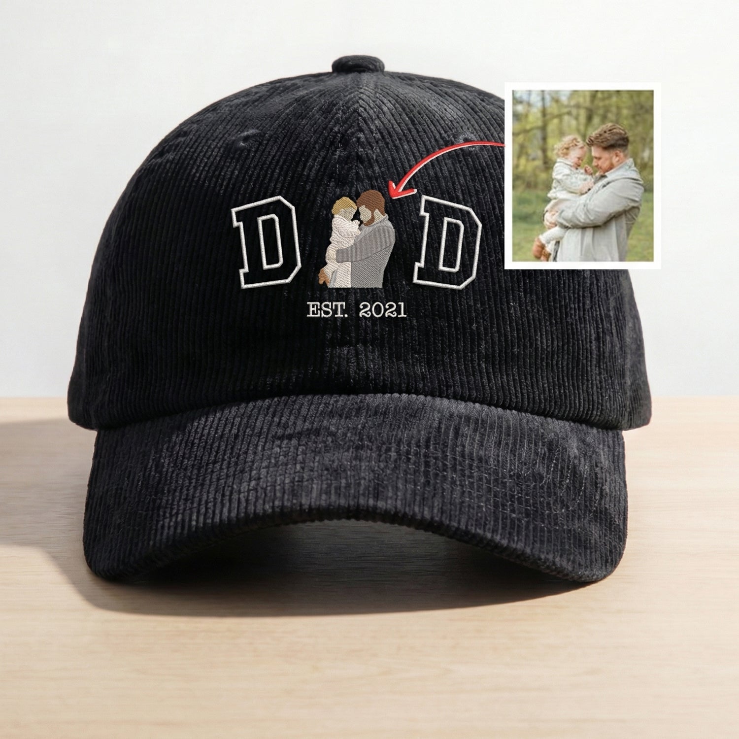 Personalized Dad Photo Hat - Custom Embroidered Father’s Day Cap