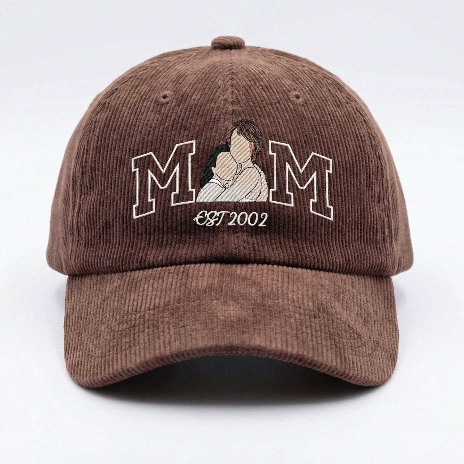 Custom Mom Portrait Hat - Personalized Photo Embroidered Mom Cap