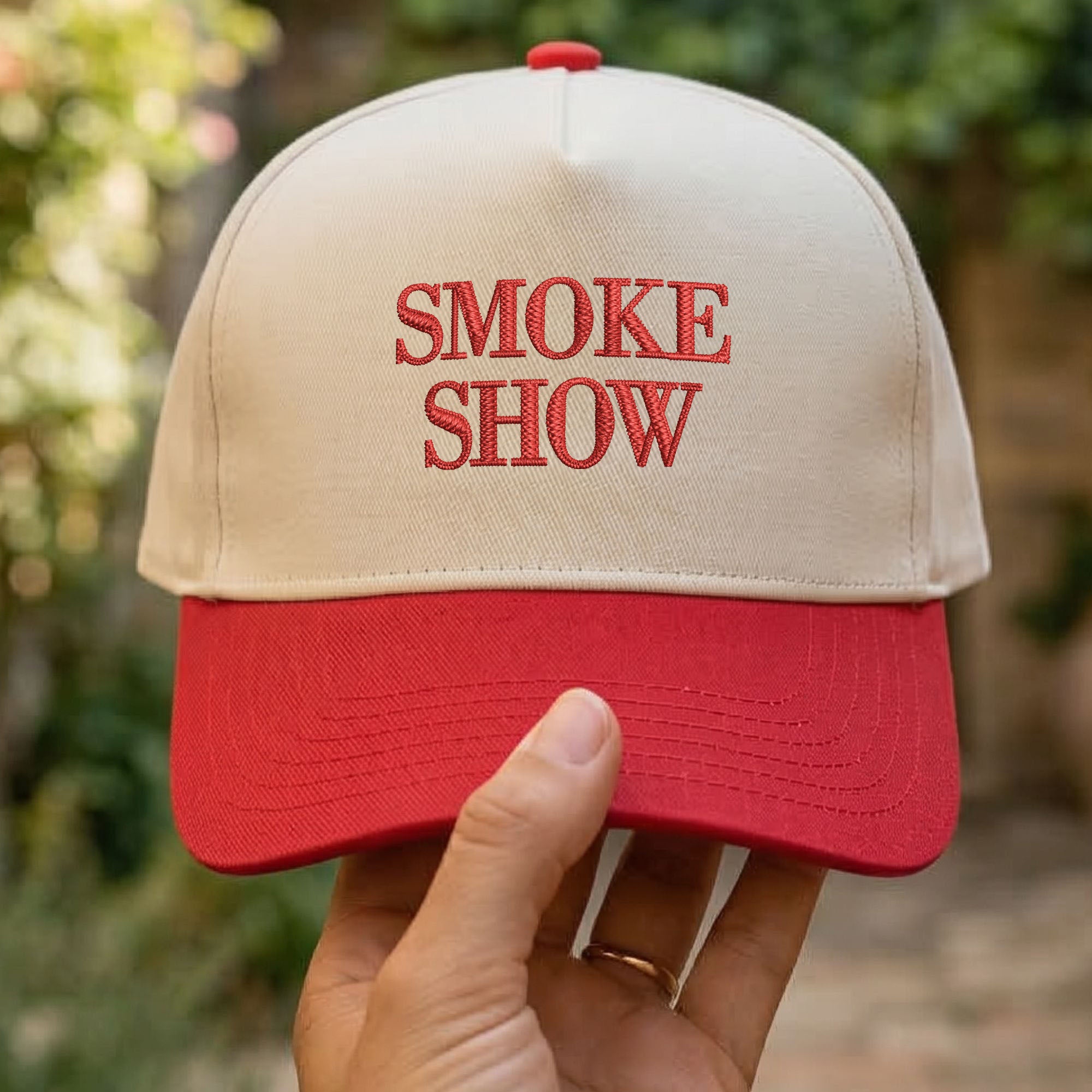 Personalized Snapback Hat Smoke Show Embroidered