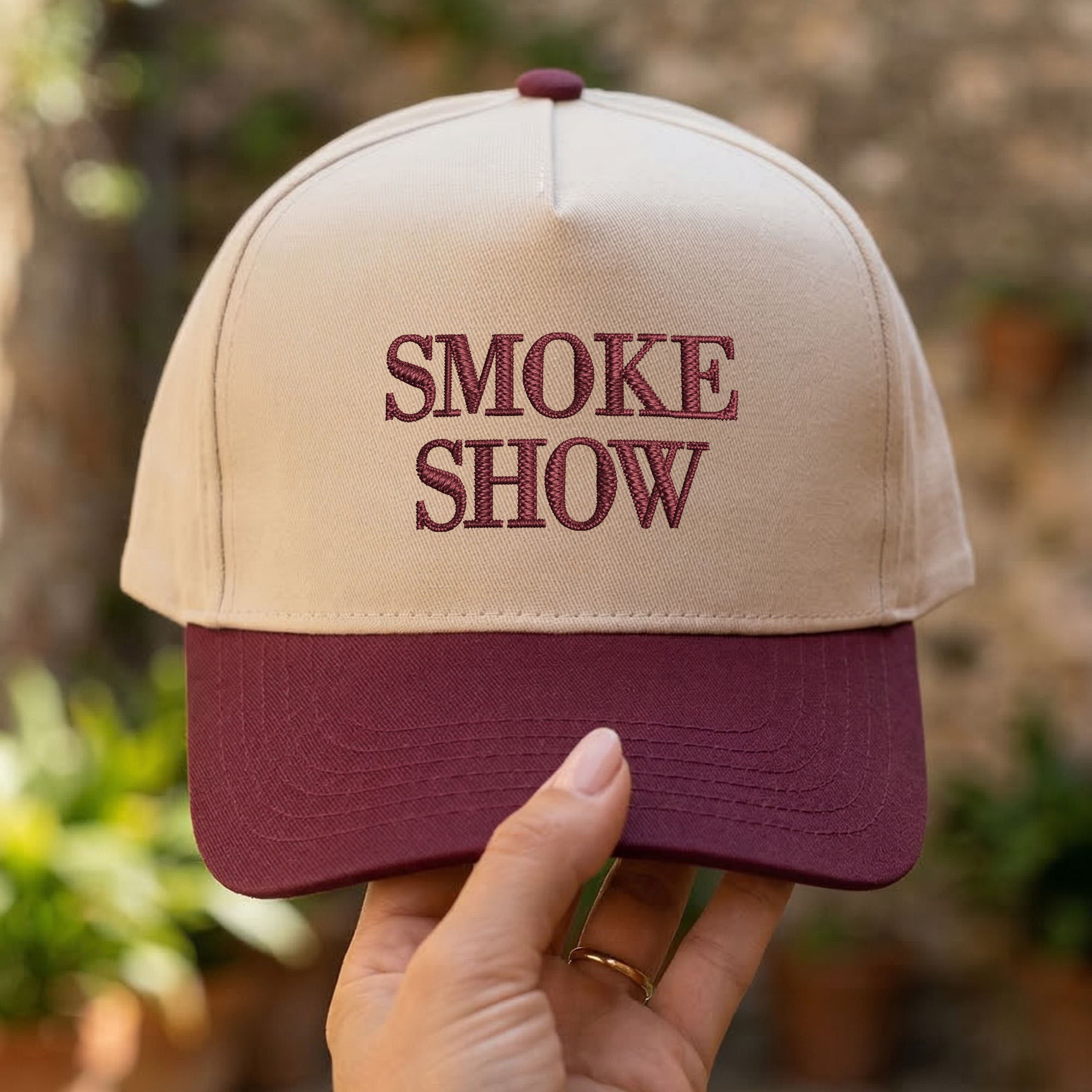 Personalized Snapback Hat Smoke Show Embroidered