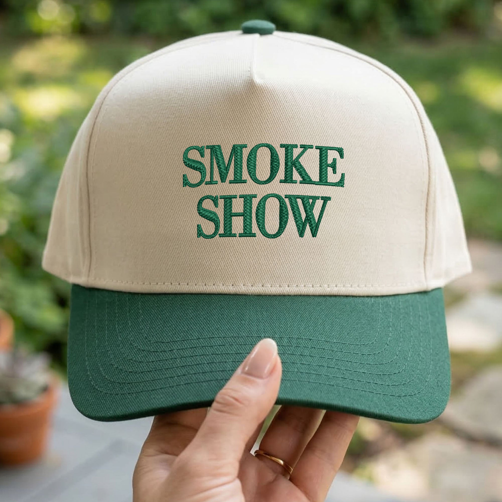 Personalized Snapback Hat Smoke Show Embroidered