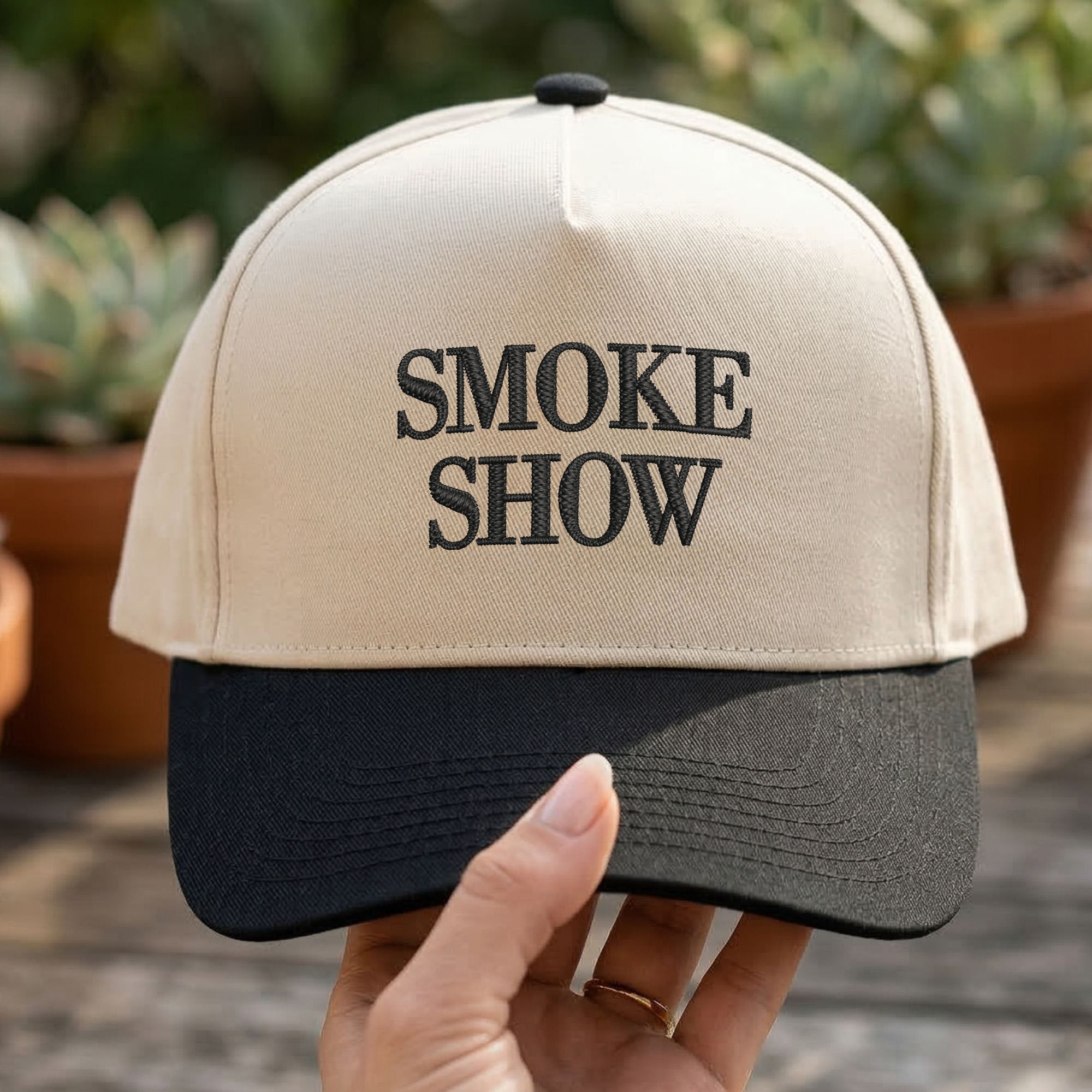 Personalized Snapback Hat Smoke Show Embroidered