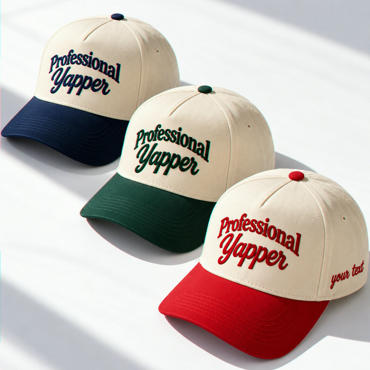 Professional Yapper Hat, Chatty Gen Z Slang Snapback