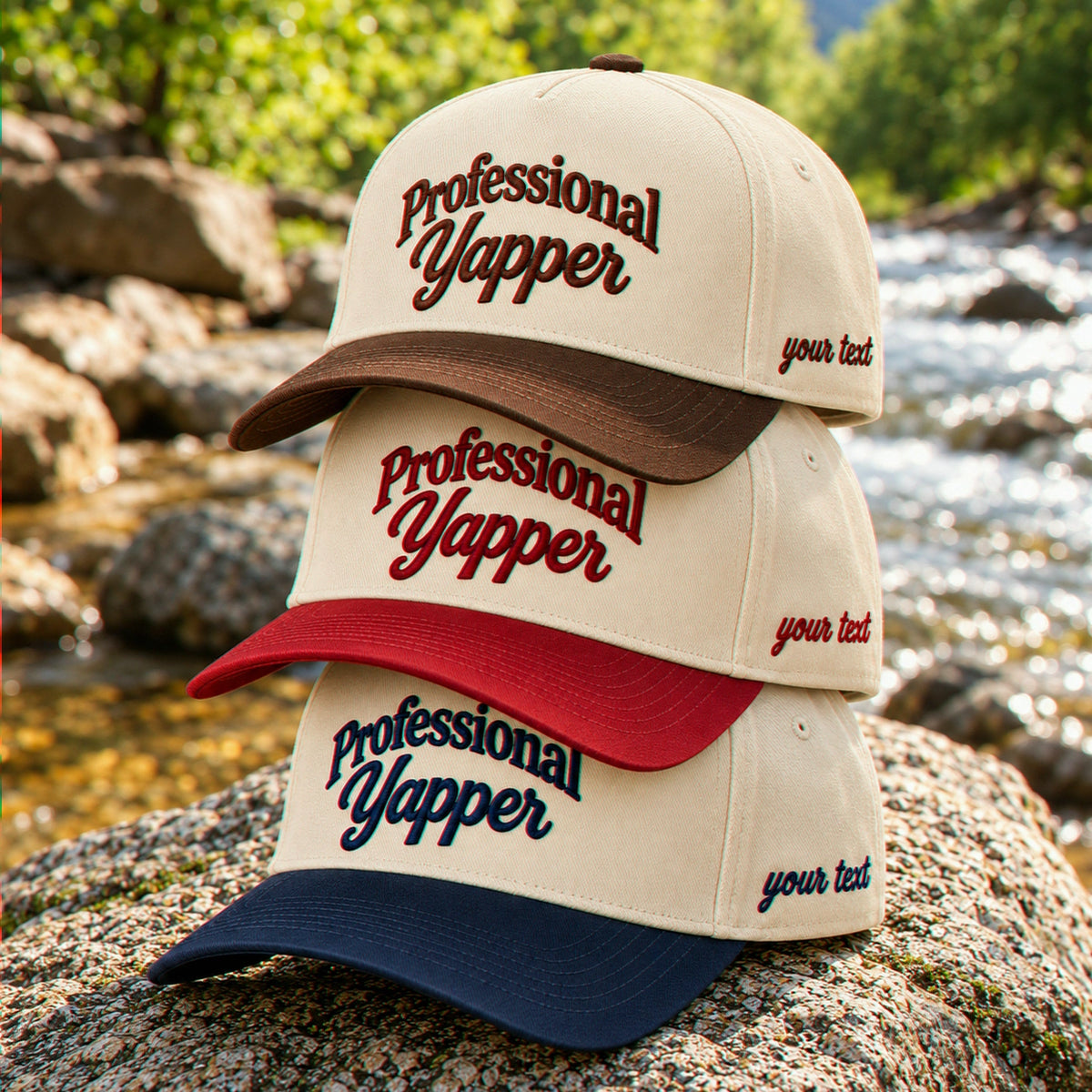 Professional Yapper Hat, Chatty Gen Z Slang Snapback