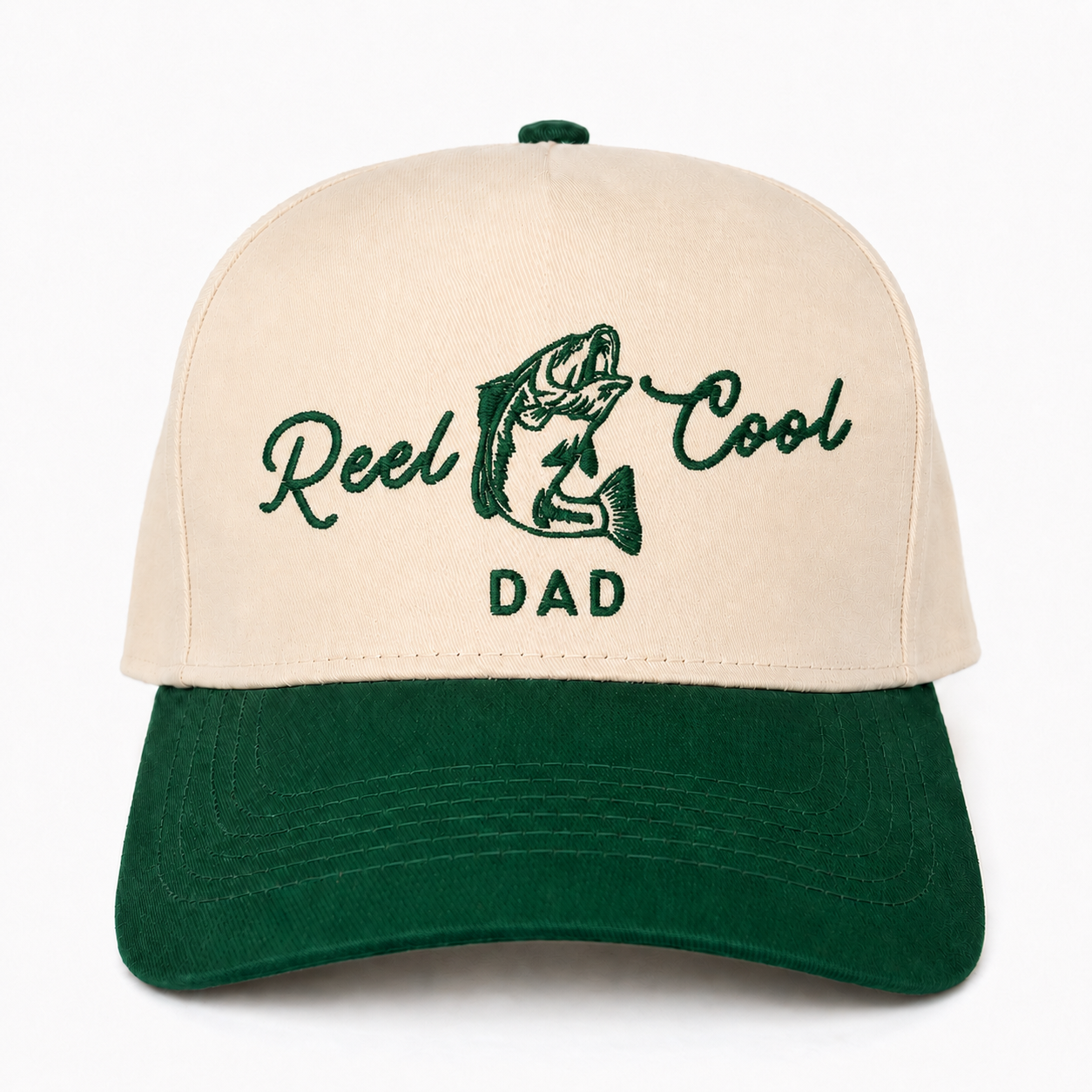 Custom Reel Cool Dad Embroidered Snapback Hat – Fishing Gift for New Dad