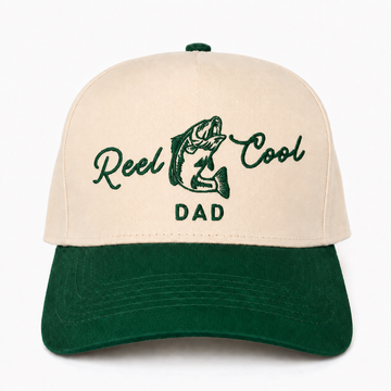 Custom Reel Cool Dad Embroidered Snapback Hat – Fishing Gift for New Dad