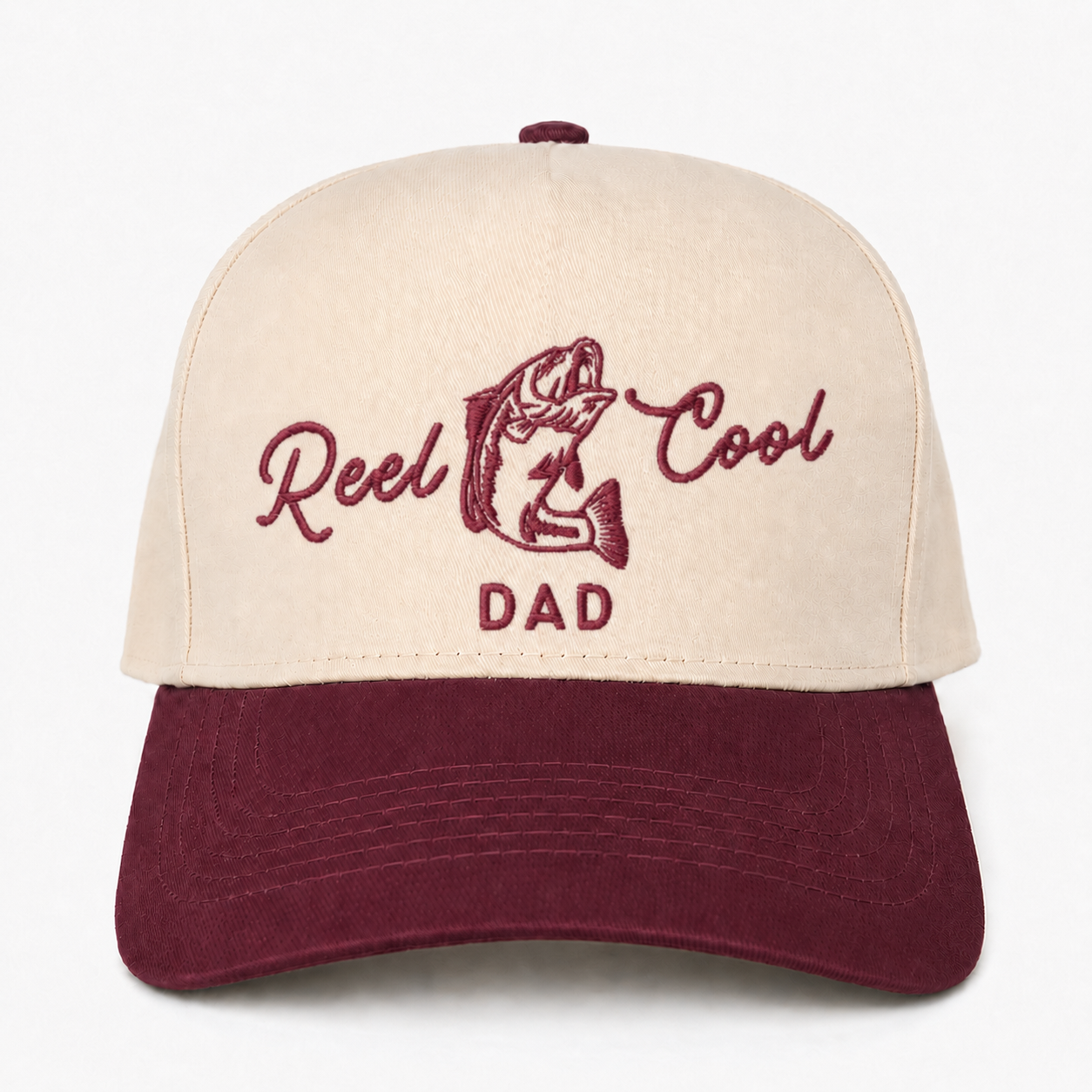 Custom Reel Cool Dad Embroidered Snapback Hat – Fishing Gift for New Dad