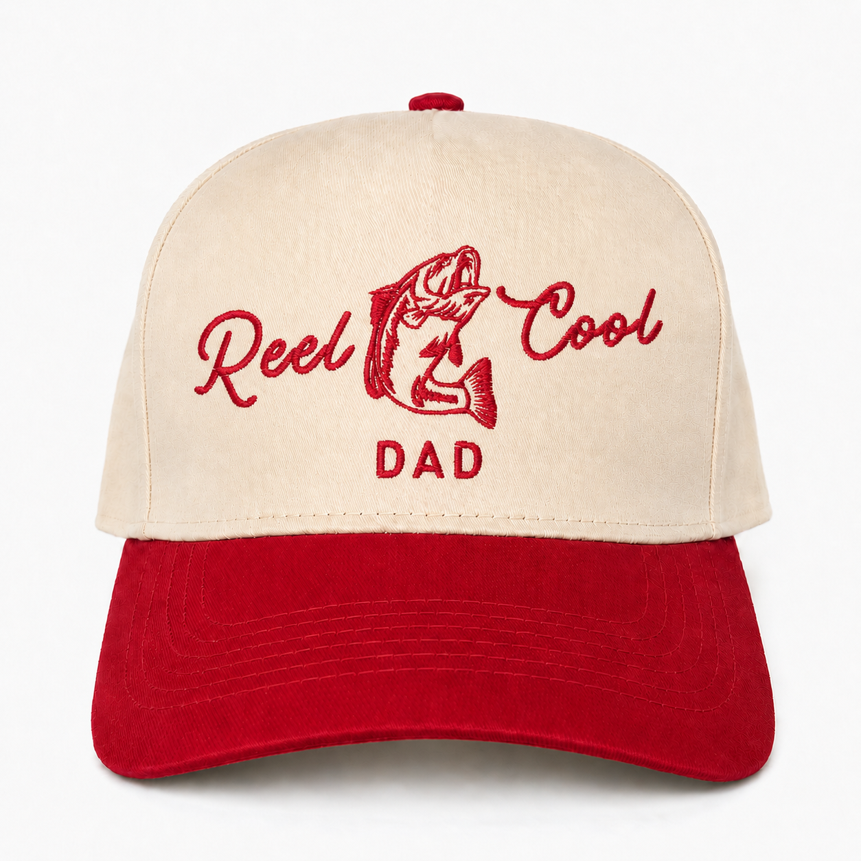 Custom Reel Cool Dad Embroidered Snapback Hat – Fishing Gift for New Dad