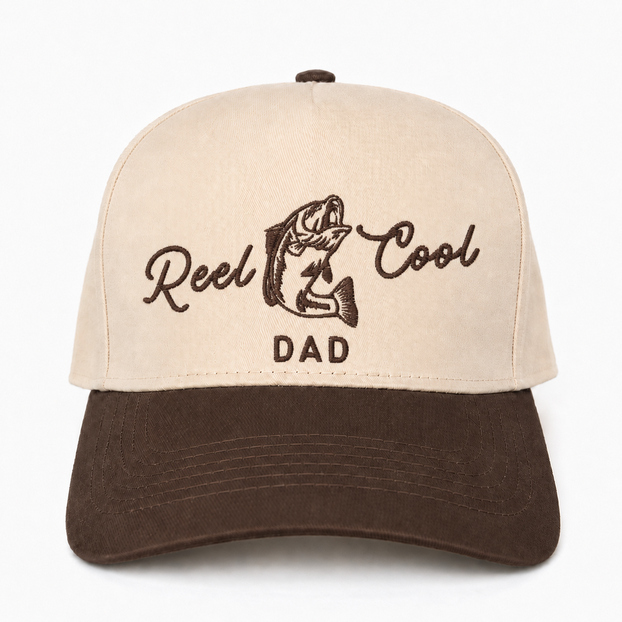 Custom Reel Cool Dad Embroidered Snapback Hat – Fishing Gift for New Dad