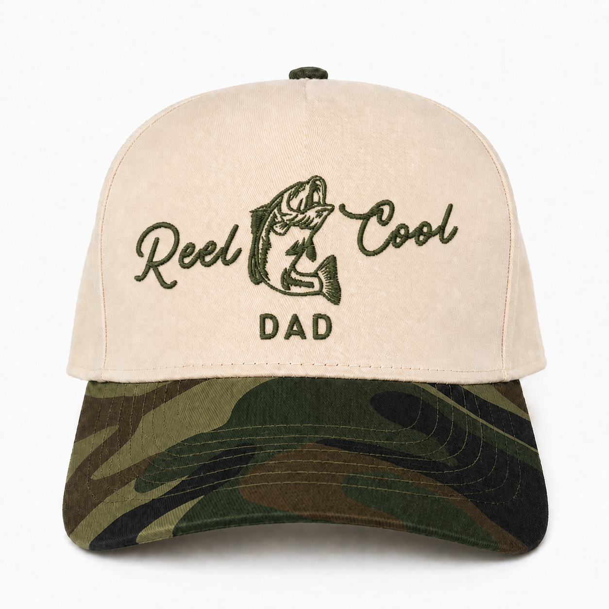 Custom Reel Cool Dad Embroidered Snapback Hat – Fishing Gift for New Dad