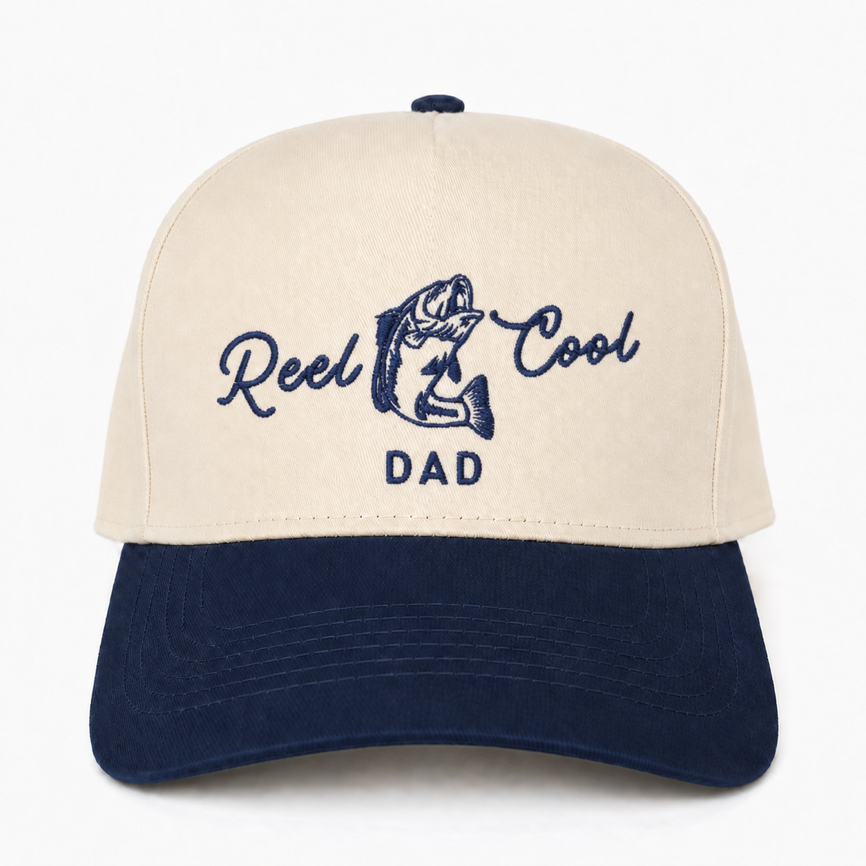 Custom Reel Cool Dad Embroidered Snapback Hat – Fishing Gift for New Dad