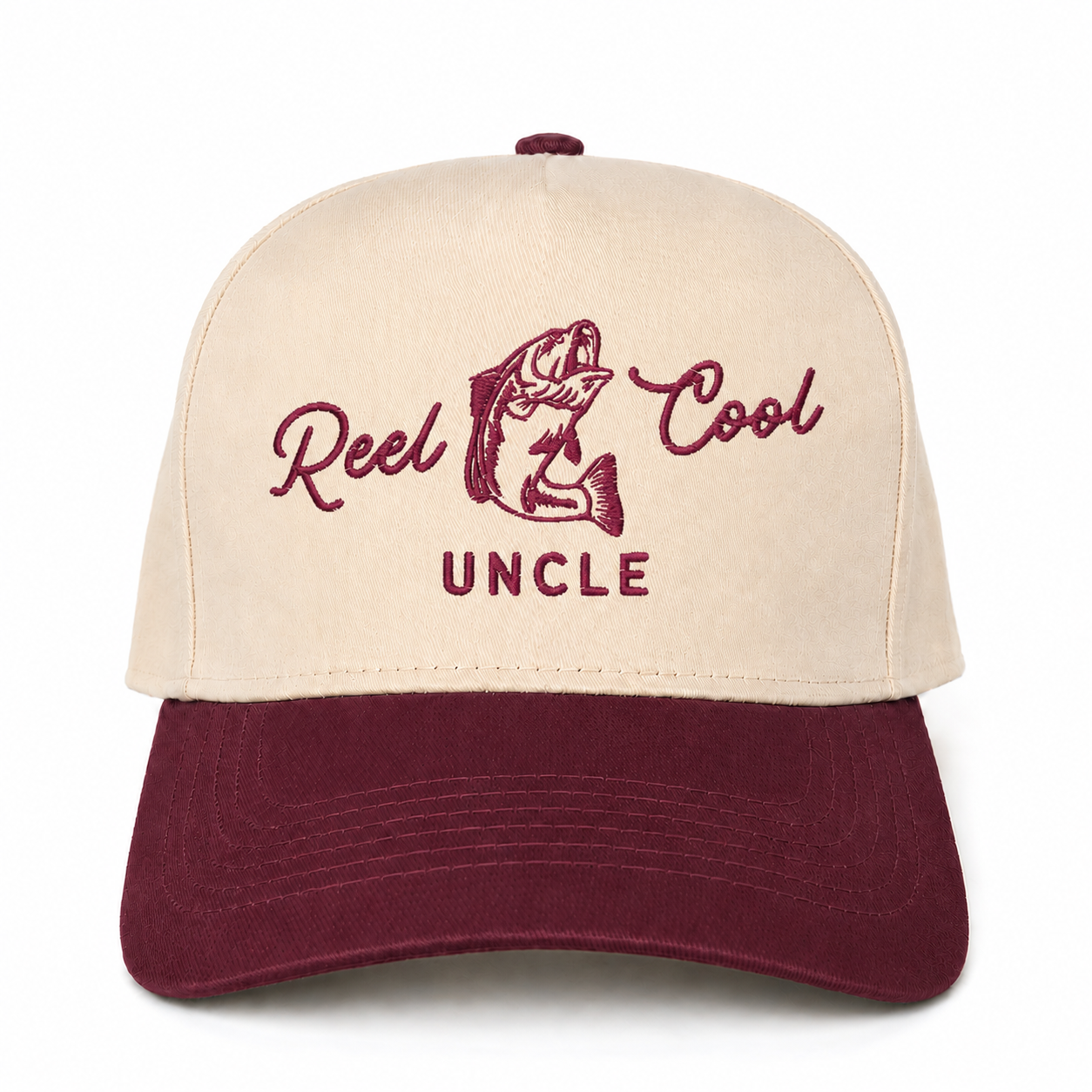 Custom Reel Cool Uncle Embroidered Snapback Hat – Funny Fishing Gift for Uncle