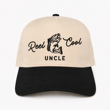 Custom Reel Cool Uncle Embroidered Snapback Hat – Funny Fishing Gift for Uncle