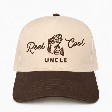 Custom Reel Cool Uncle Embroidered Snapback Hat – Funny Fishing Gift for Uncle