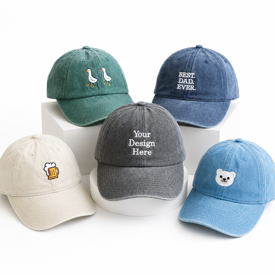 Retro Baseball Hat With Custom Logo Embroidery