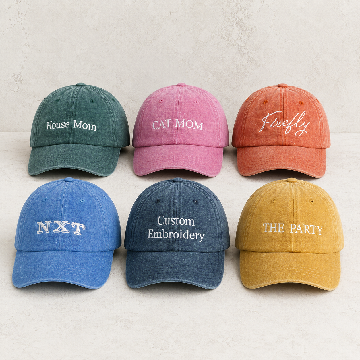 Retro Baseball Hat With Custom Logo Embroidery