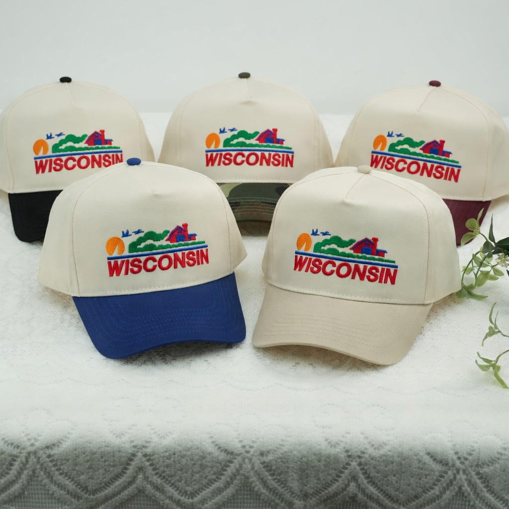 Retro Wisconsin Snapback Hat - Vintage State Pride Snapback Hat
