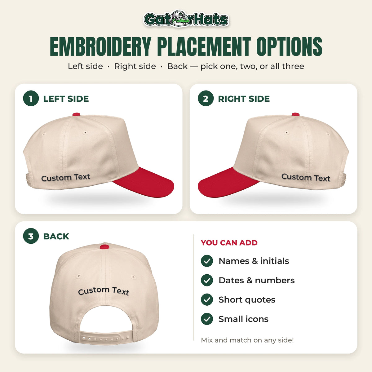 Custom Snapback Hat - Personalized Upside Down Snapback Hat