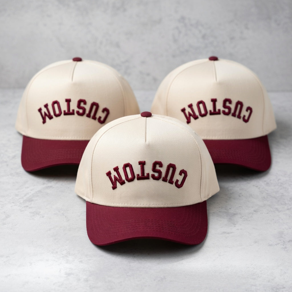 Trendy Snapback Hat - Custom Upside Down Embroidered Snapback Hat