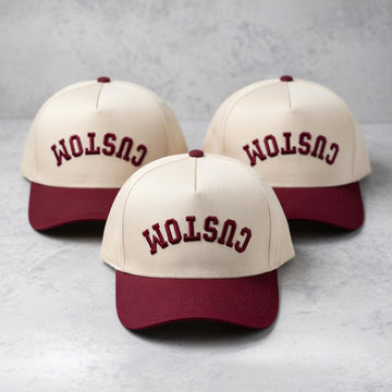 Trendy Snapback Hat - Custom Upside Down Embroidered Snapback Hat