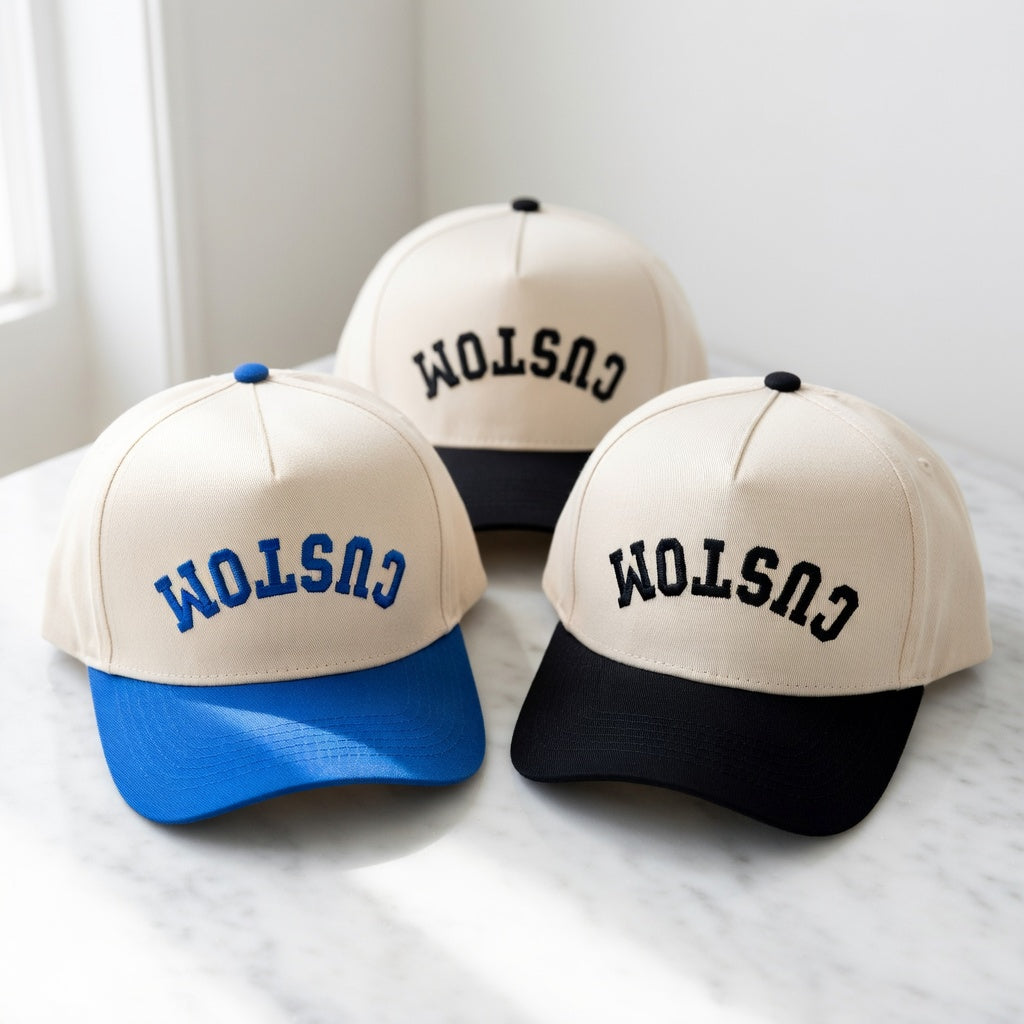 Trendy Snapback Hat - Custom Upside Down Embroidered Snapback Hat