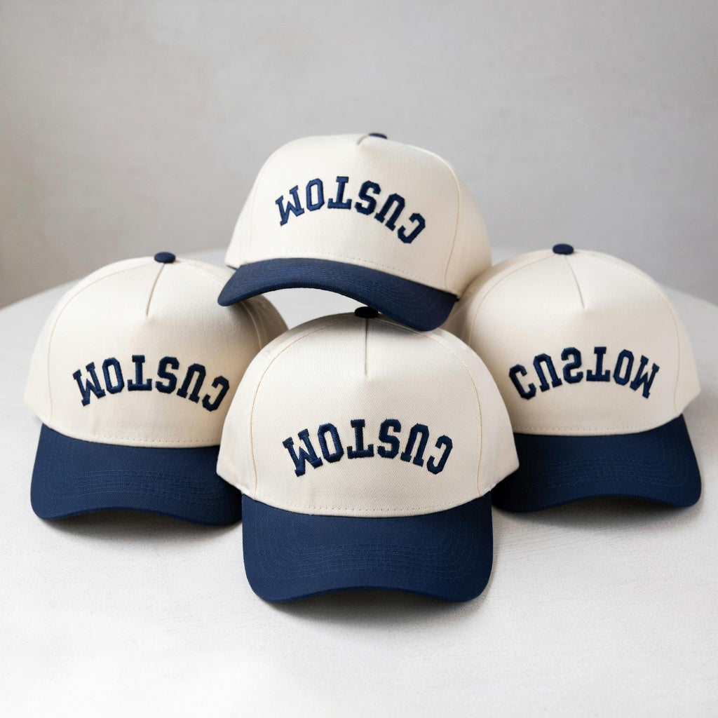 Trendy Snapback Hat - Custom Upside Down Embroidered Snapback Hat