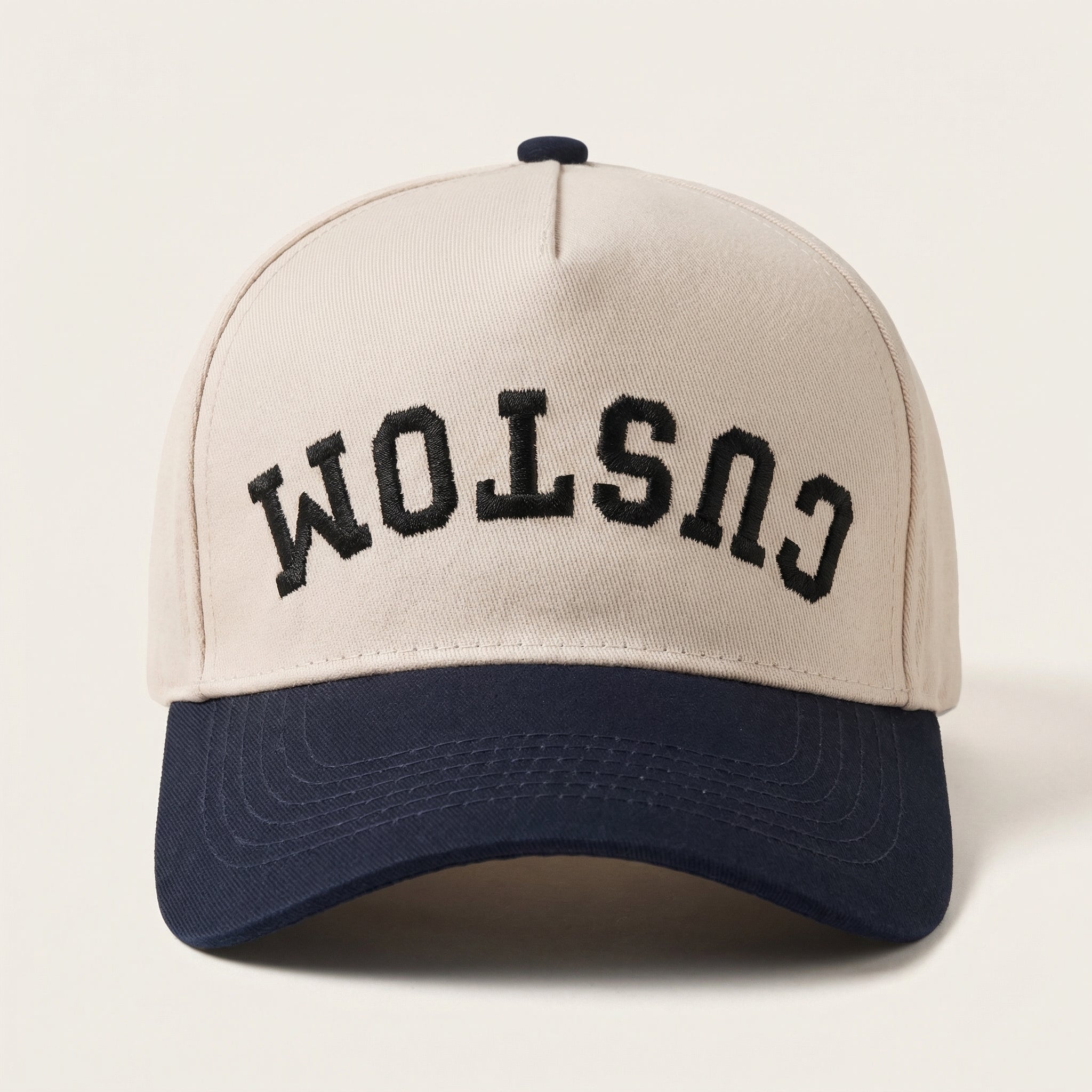 Upside Down Text Snapback Hat – Custom Embroidered Cap