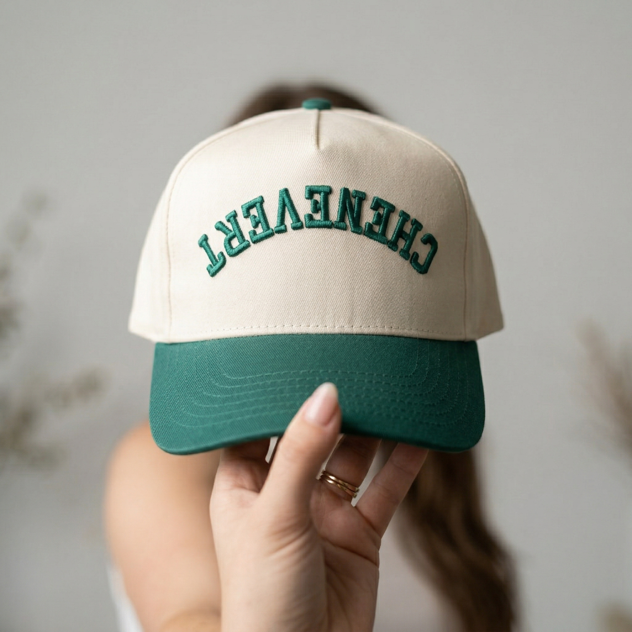 Upside Down Text Snapback Hat – Custom Embroidered Cap