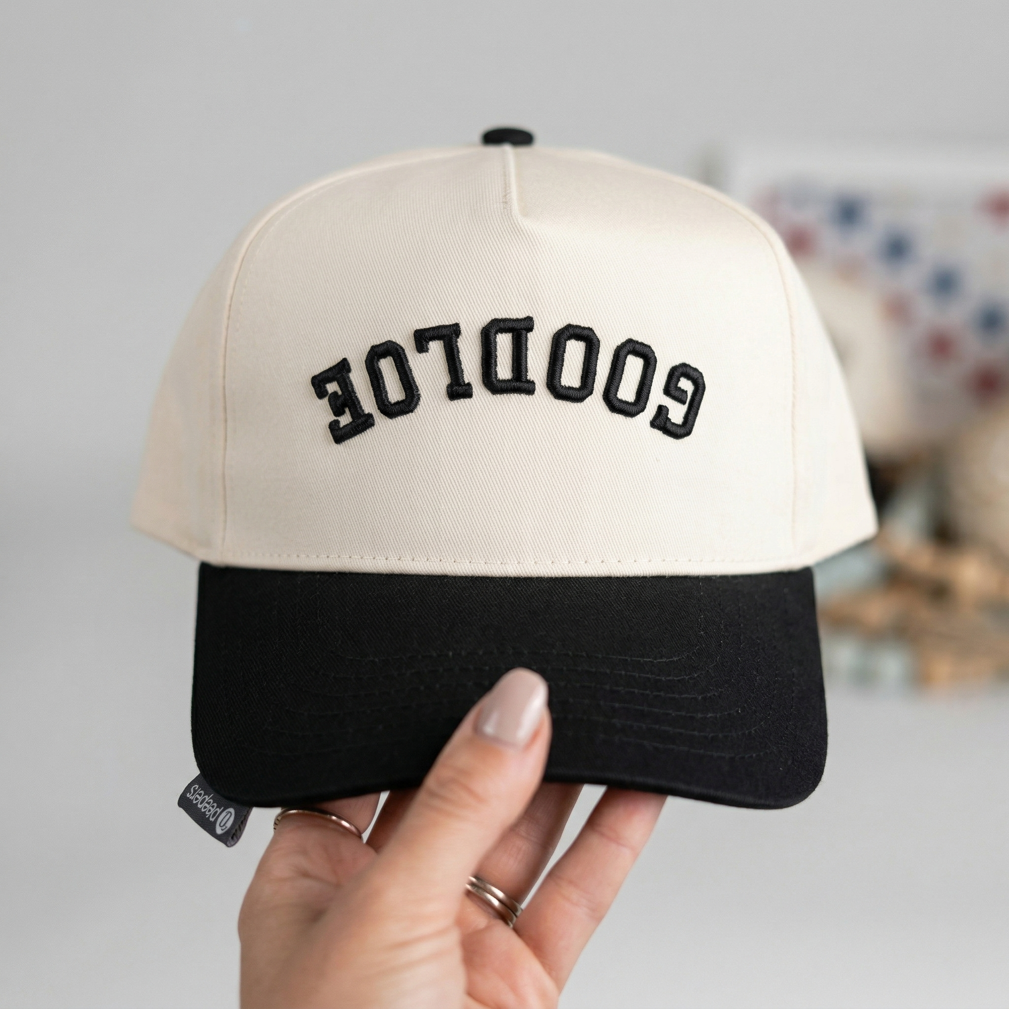 Upside Down Text Snapback Hat – Custom Embroidered Cap