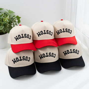 Custom Embroidered Snapback Hat - Upside Down Text Snapback Hat