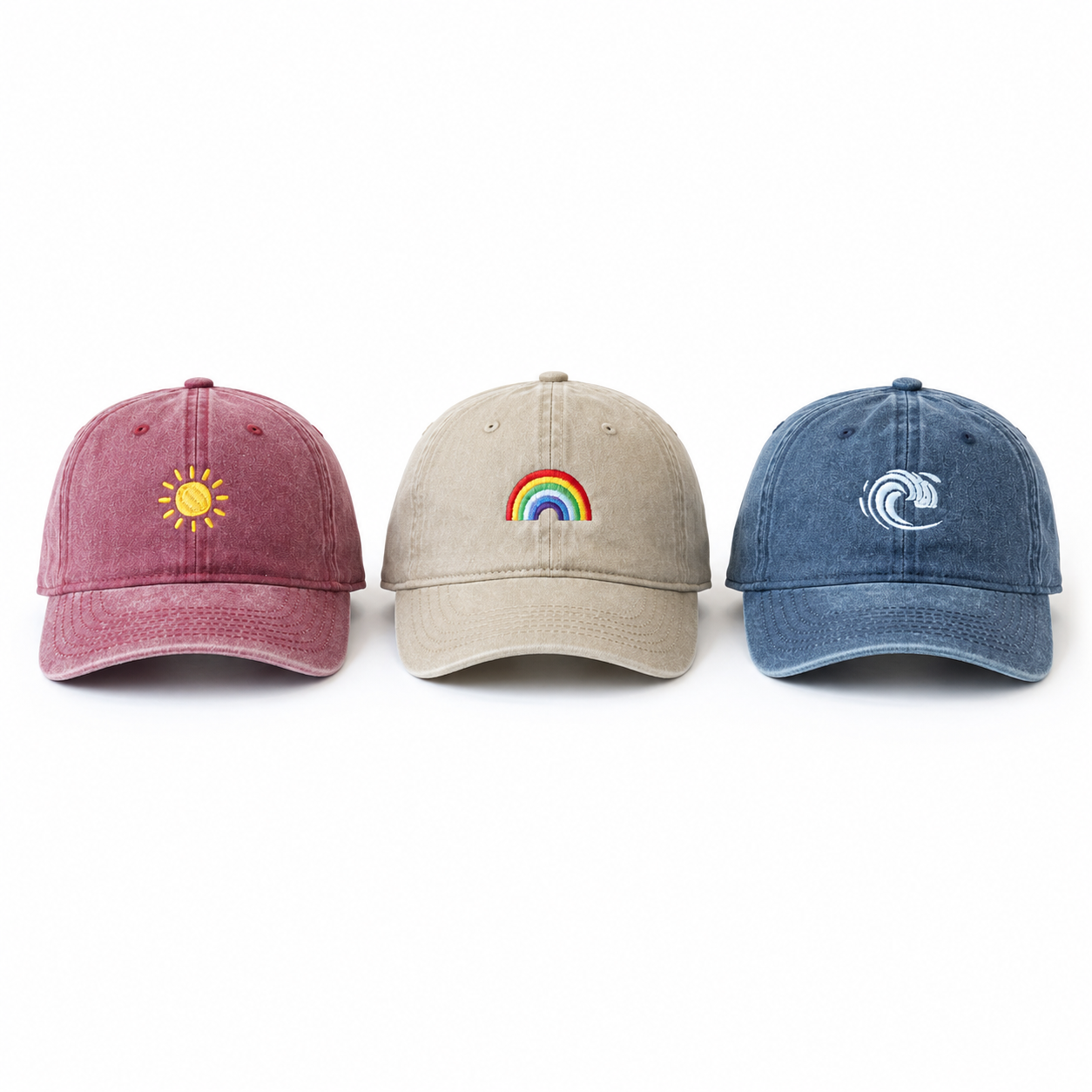 Vintage Trucker Hat With Personalized Text Embroidery