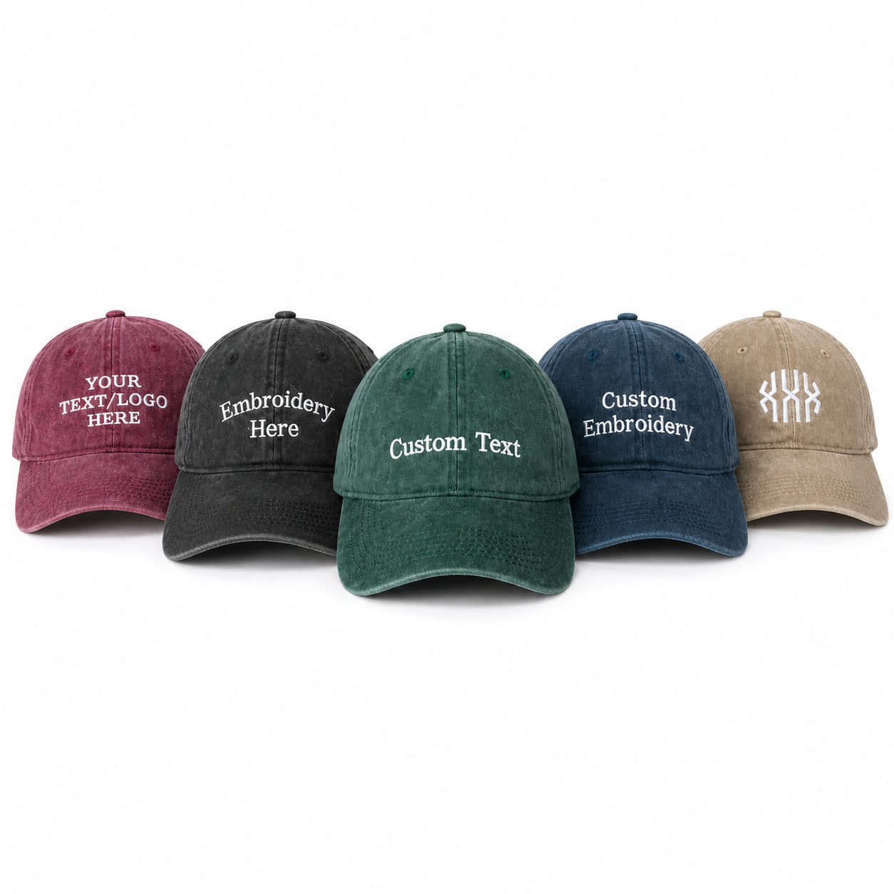 Vintage Trucker Hat With Personalized Text Embroidery