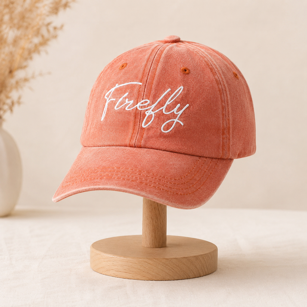 Vintage Trucker Hat With Personalized Text Embroidery