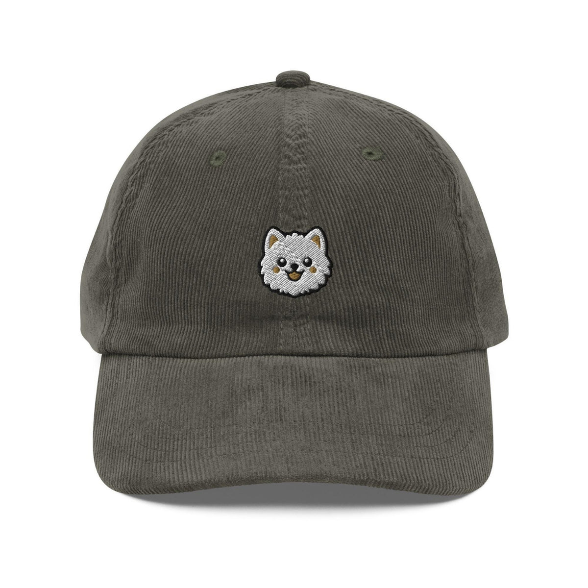 Custom Embroidered White Pomeranian Hat